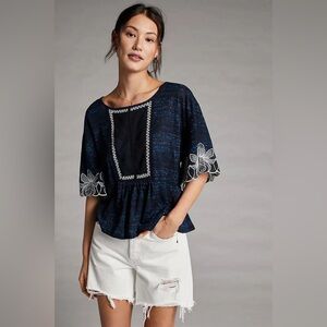 Anthropologie Pilcro Embroidered Top.  Size S.